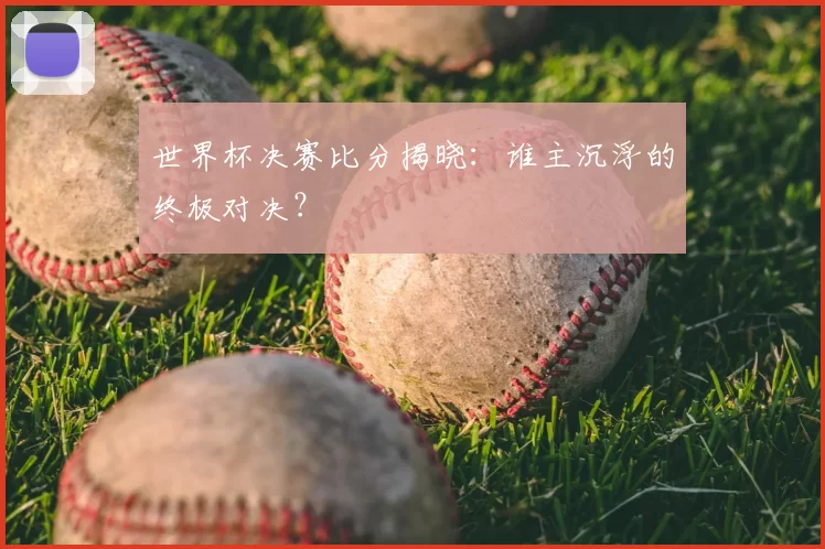 世界杯决赛比分揭晓：谁主沉浮的终极对决？